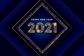 2021黄金镶钻边框的字体素材