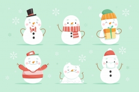 卡通圣诞雪人素材下载