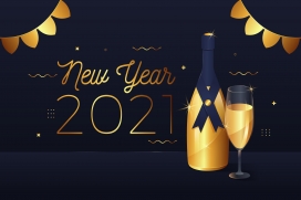 2021金色香槟庆功宴素材下载