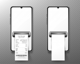 时尚手机机打票据