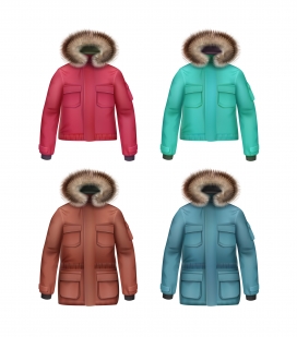 时尚羽绒服素材下载