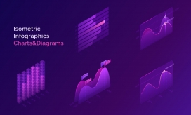 紫色数据信息图表