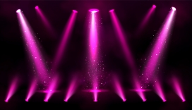 紫红色舞台射灯素材