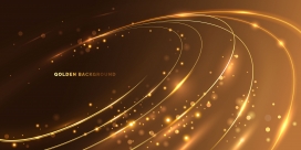 金箔色曲线线条光影素材