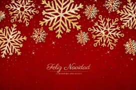 金色雪花片素材