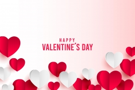 情人节立体爱心矢量素材下载