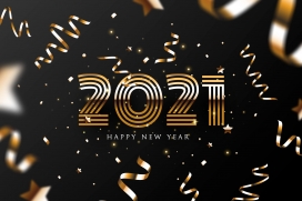 金箔铜芯卷2021立体字