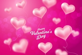 浪漫唯美的心型气球素材下载