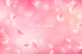 浪漫唯美的粉红色花瓣背景图素材下载