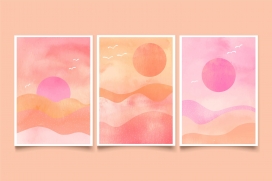 水墨风墙体画素材下载