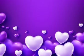 跳动的紫色爱心