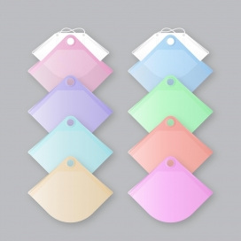 五彩口罩素材下载