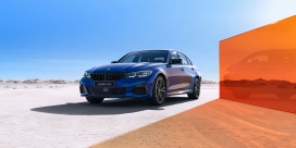 BMW THE 3-蓝色宝马3系汽车