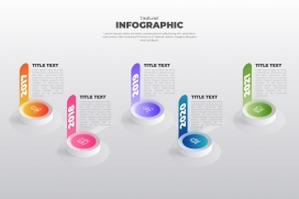 立体圆形年份时间线素材下载