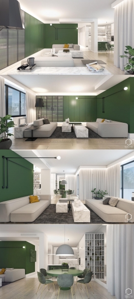 探索绿色风格内饰室内空间设计