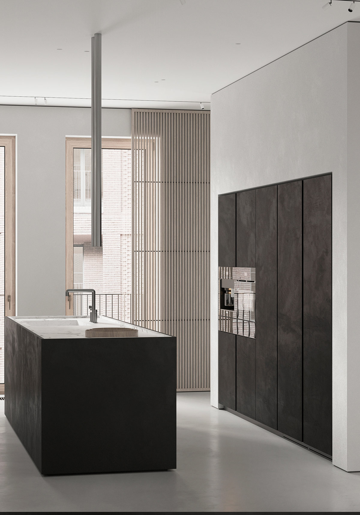 用棕色和令人惊叹的天然石材打造的温暖奢华室内设计---酷图编号22