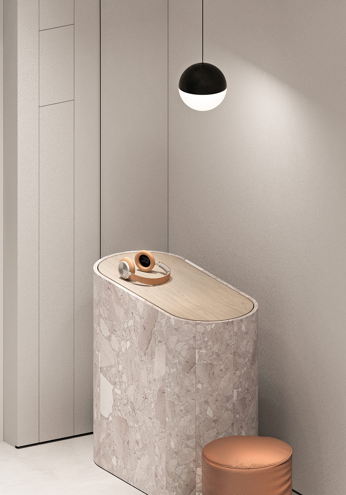 用棕色和令人惊叹的天然石材打造的温暖奢华室内设计---酷图编号24