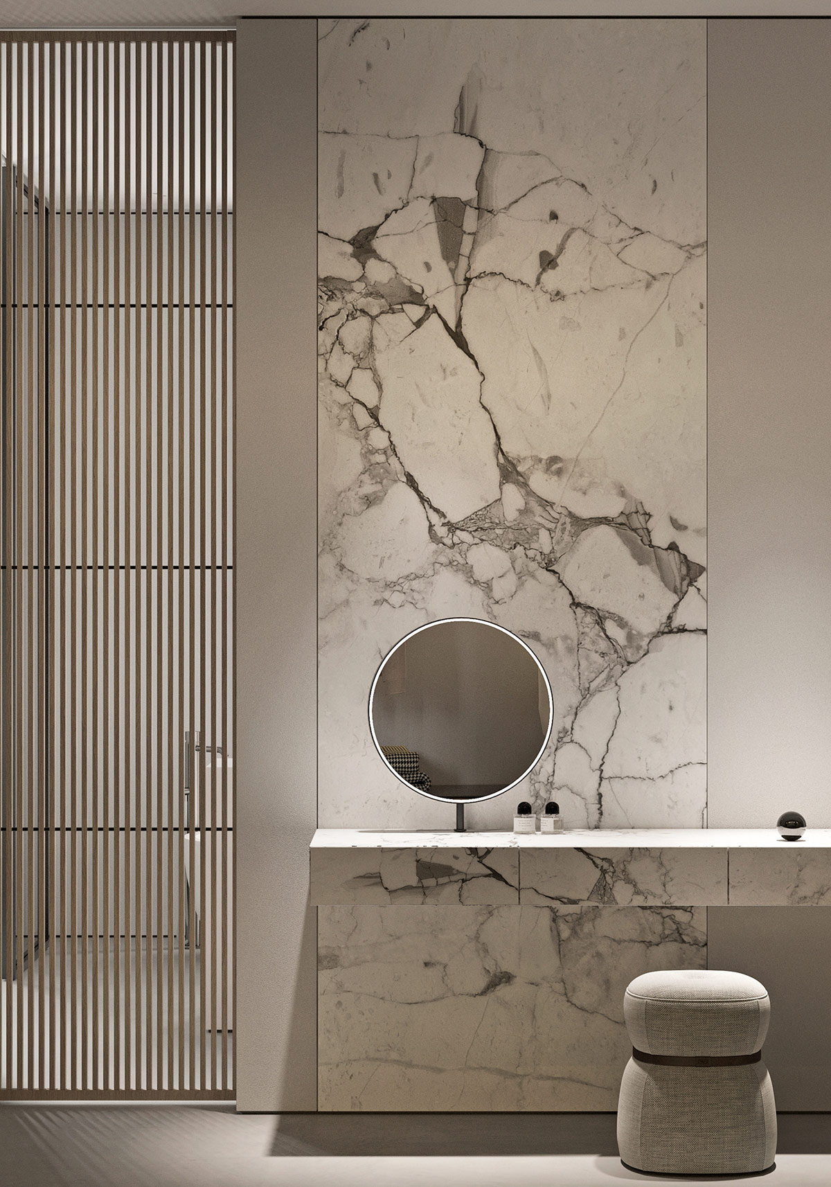 用棕色和令人惊叹的天然石材打造的温暖奢华室内设计---酷图编号23