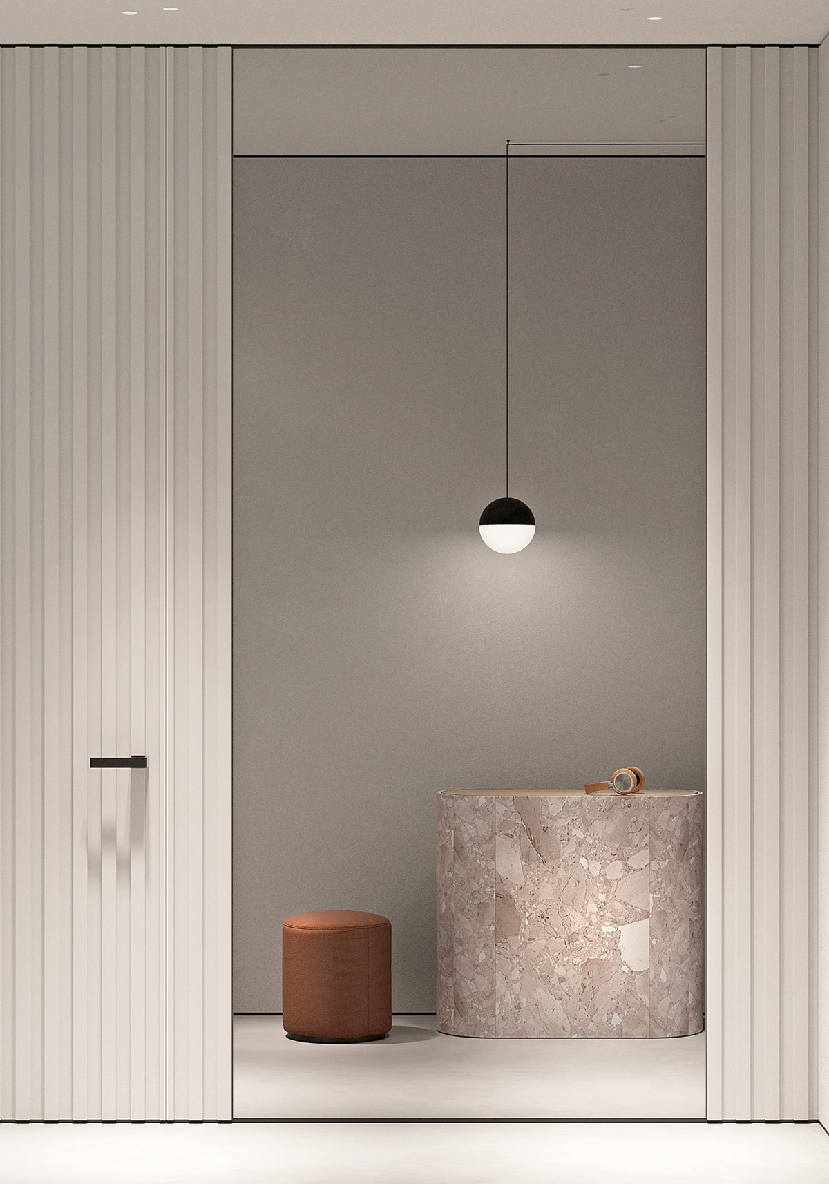 用棕色和令人惊叹的天然石材打造的温暖奢华室内设计---酷图编号11