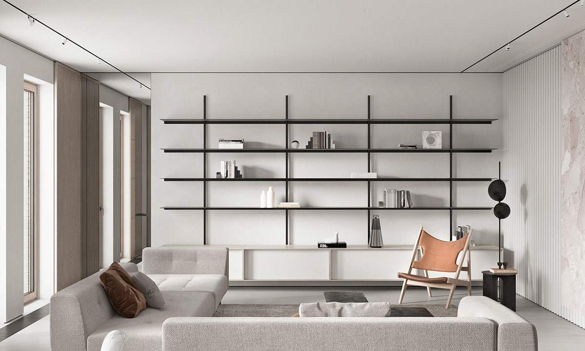 用棕色和令人惊叹的天然石材打造的温暖奢华室内设计---酷图编号1