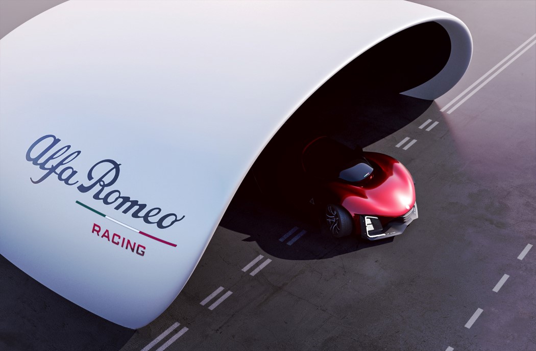 经典的阿尔法罗密欧Stradale红色跑车---酷图编号1339676