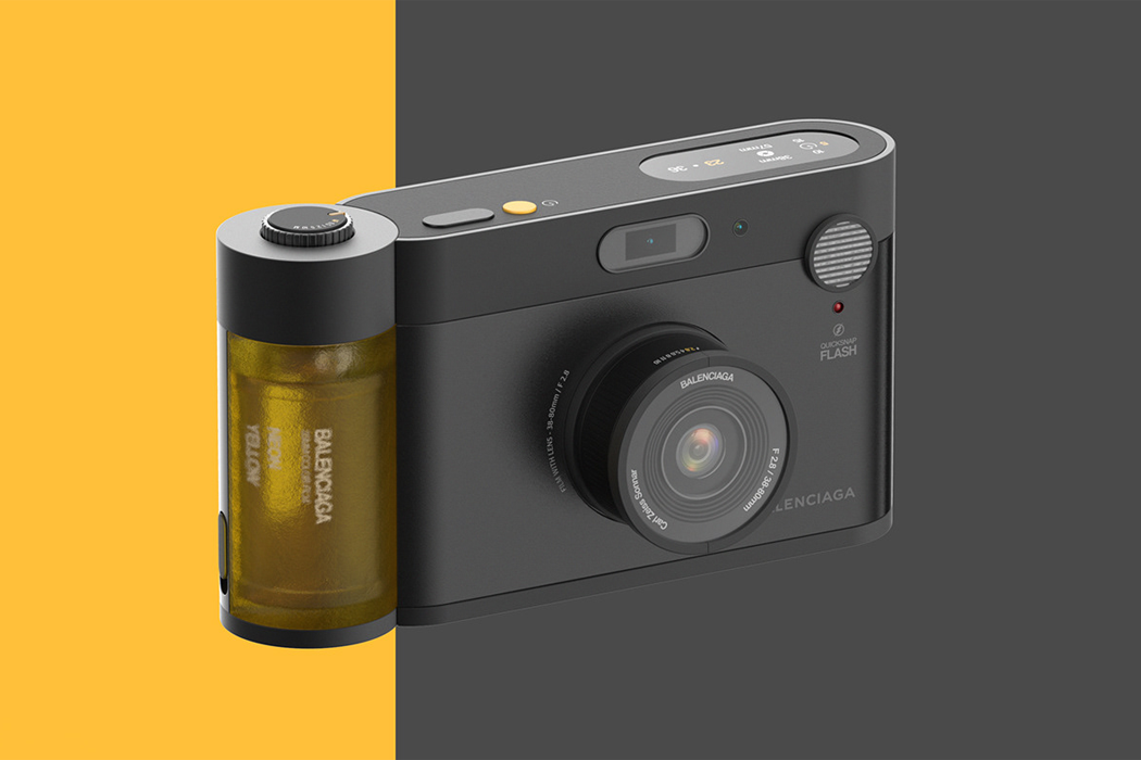 巴黎世家霓虹灯能量激发的老式相机---酷图编号2