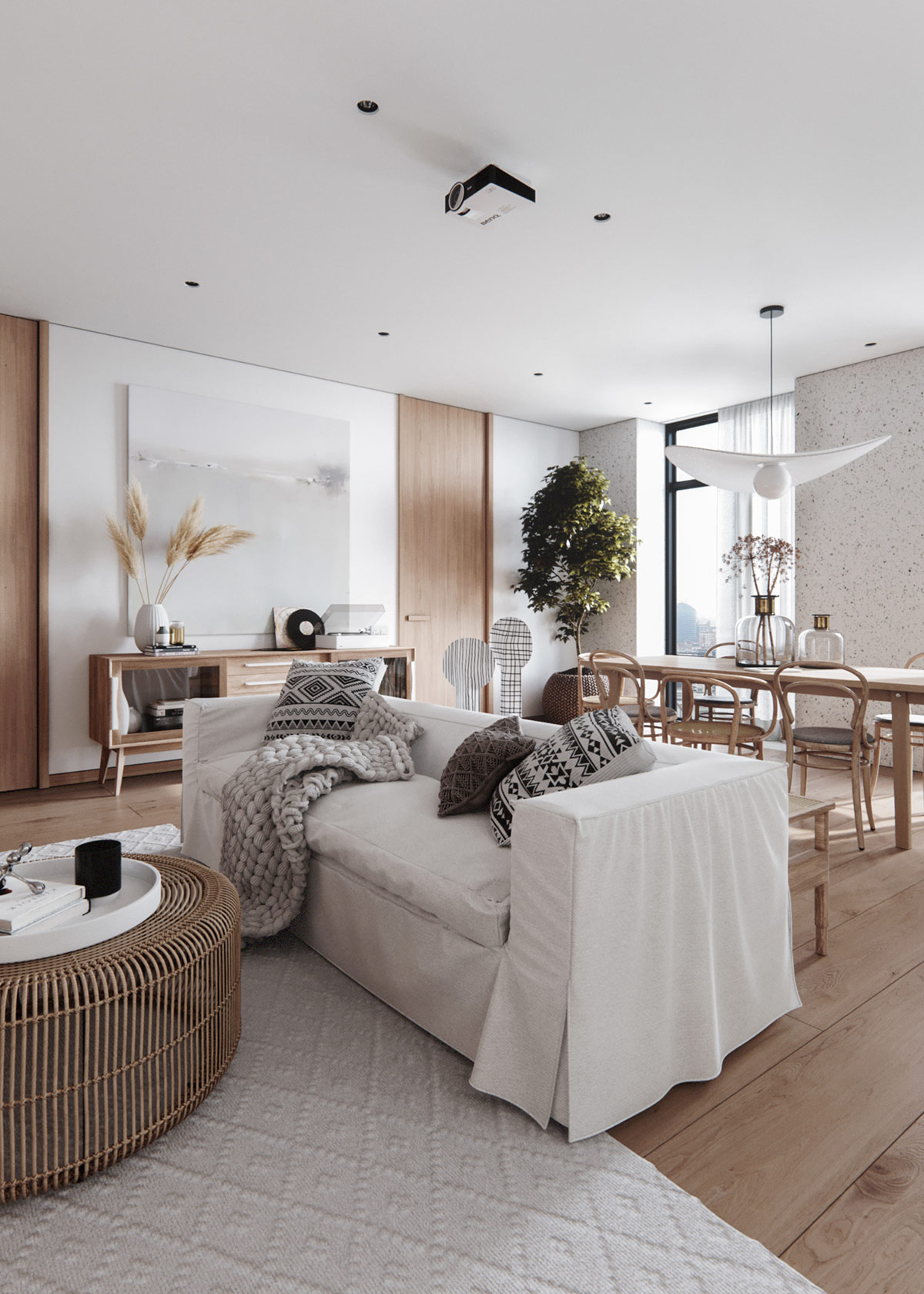 两个100平方米的室内设计,是优雅现代室内设计的缩影---酷图编号1341980