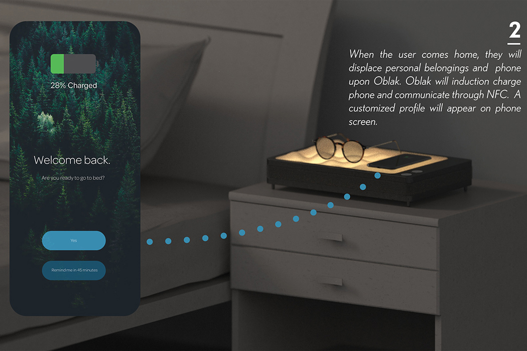 Oblak-可让您远离深夜滚动,并改善睡眠具有NFC功能的睡眠辅助设备---酷图编号1343970