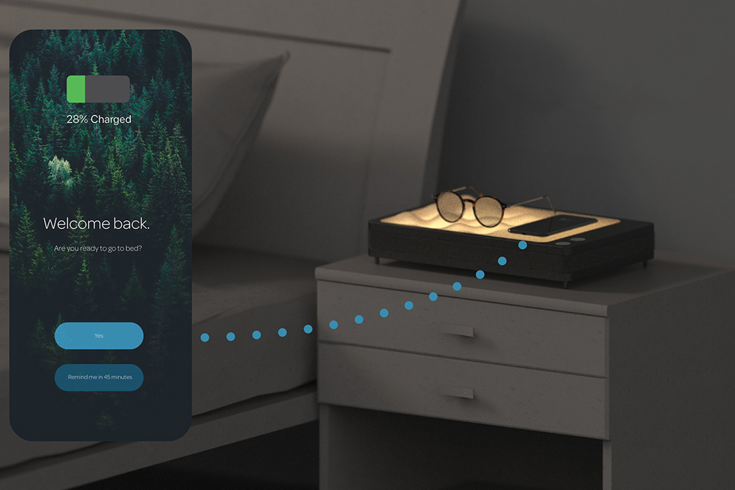 所有这些条件都可以为理想的睡眠提供理想的环境,并且一旦用户告诉Oblak他们已经准备好入睡,那么床头睡眠设备将保持整夜的条件,以便用户可以安然入睡。灯光从冷蓝色逐渐变为暖红色,恒温器会进行调整以找到最合适的温度,周围的声波会渗透到用户的房间中,从而形成一种声音浴,让您休息