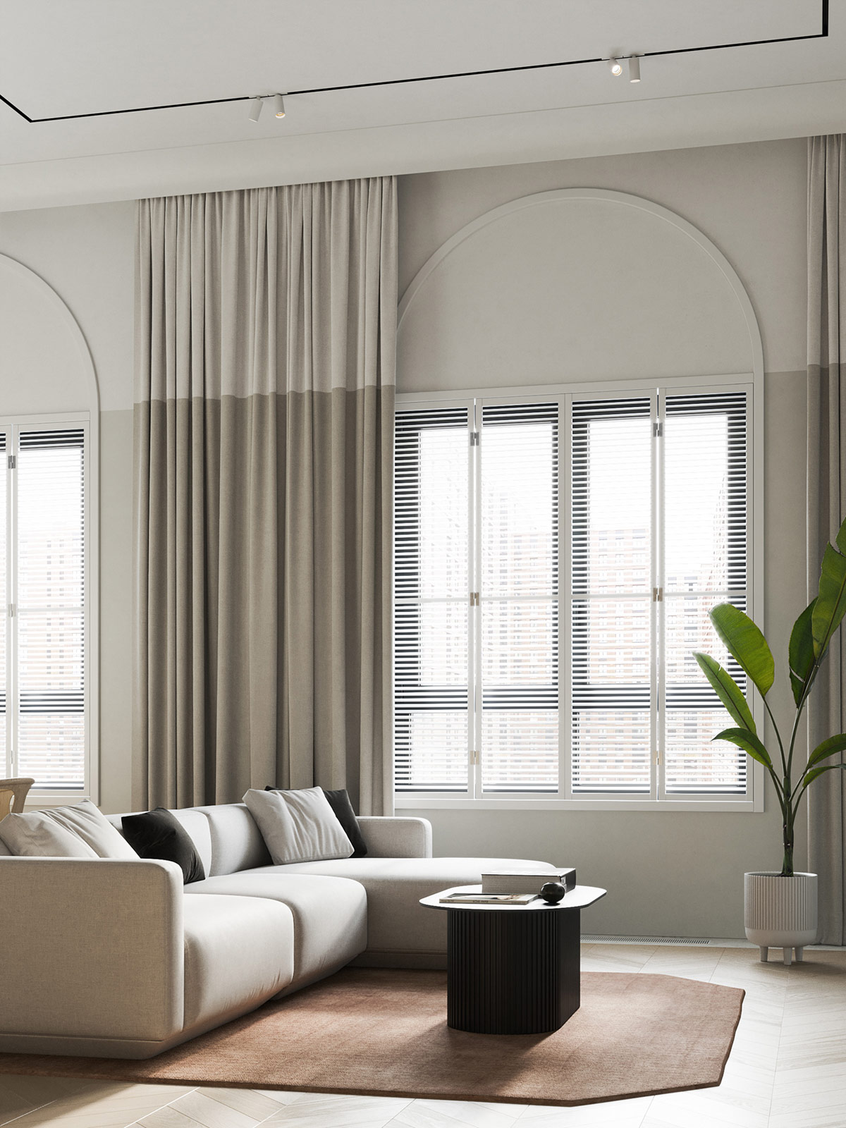 高端拱门装饰趋势启示的室内设计效果图---酷图编号1347612