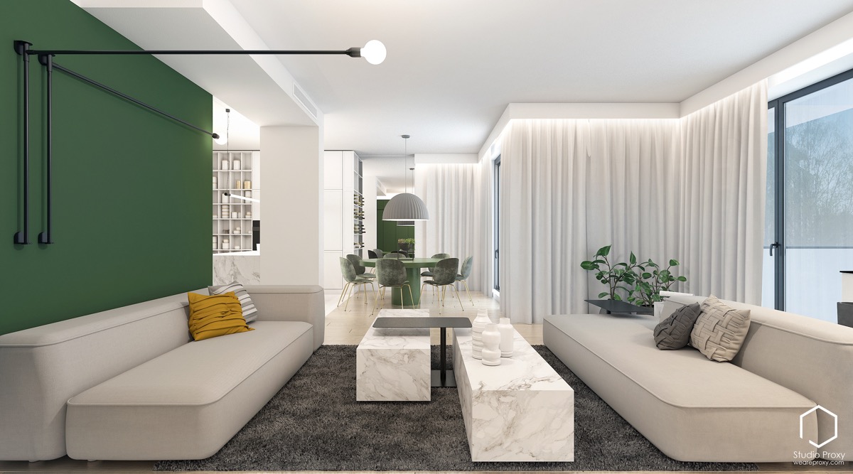 探索绿色风格内饰室内空间设计---酷图编号2