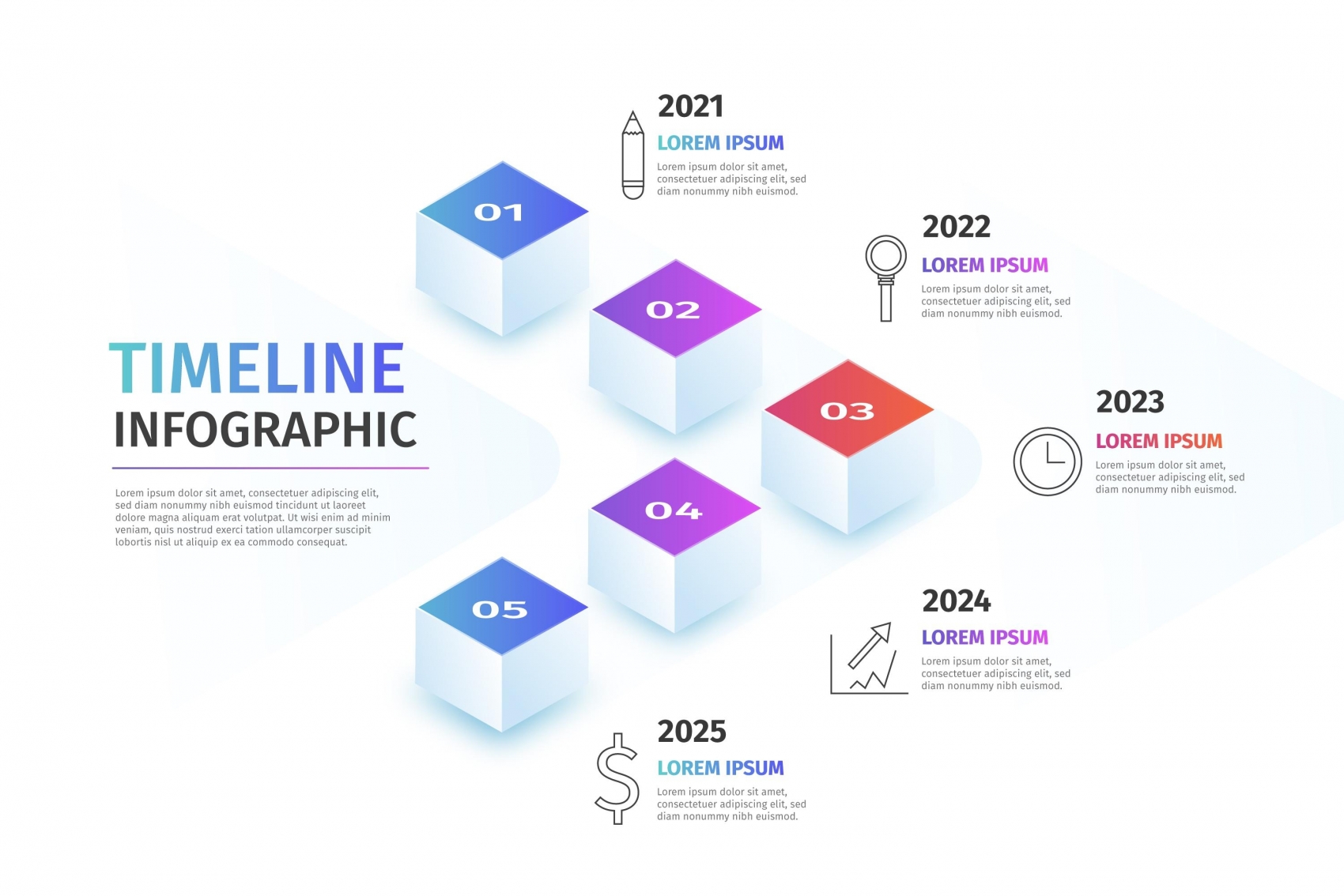 五彩数字正方体步骤素材下载图片