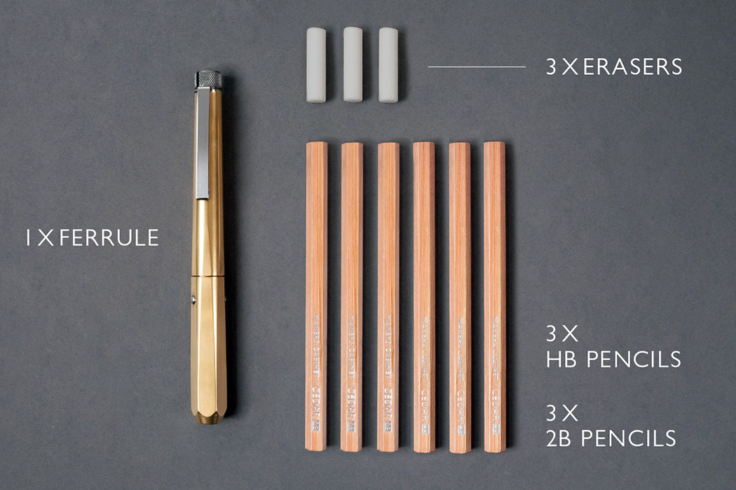 可将普通木制铅笔升级为完美高端文具的黄铜支架---酷图编号7
