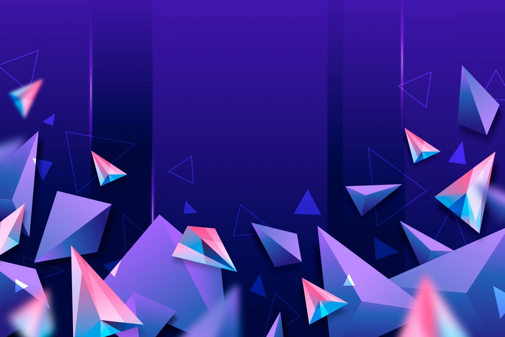 立体彩色三角锥几何图形素材下载图片