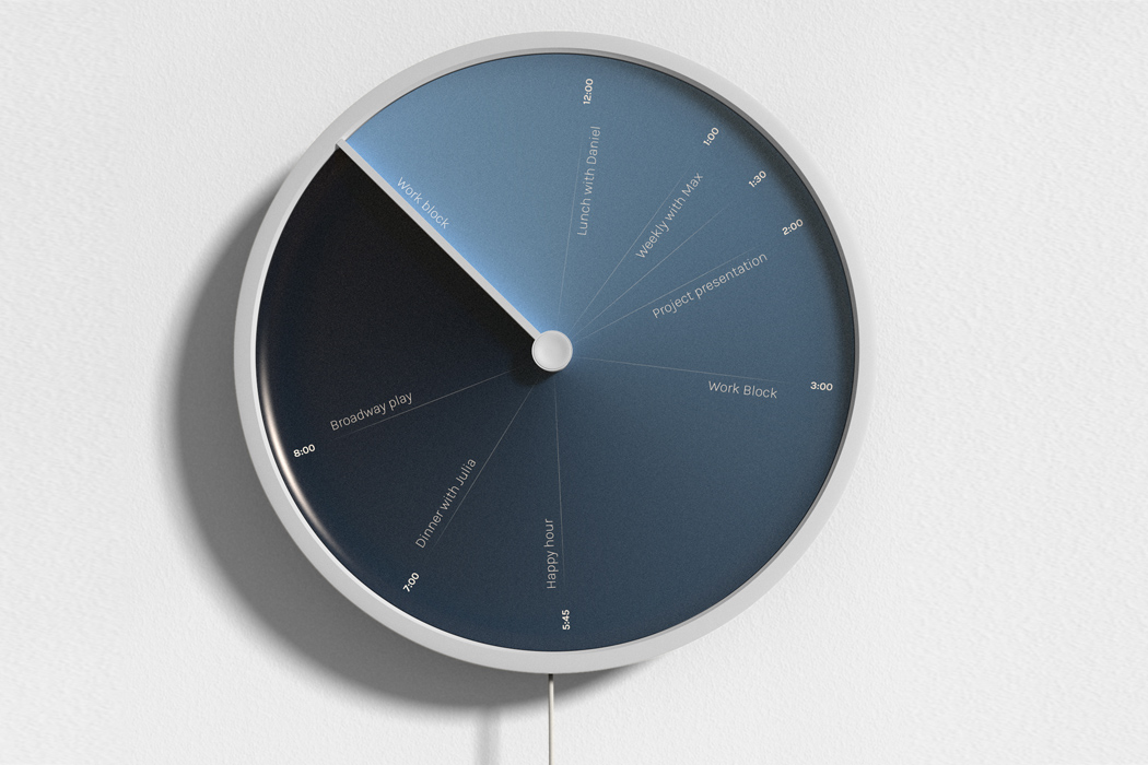 与您日历相结合,可以展示日常任务,从而提高WFH生产率的直观时钟---酷图编号1349523