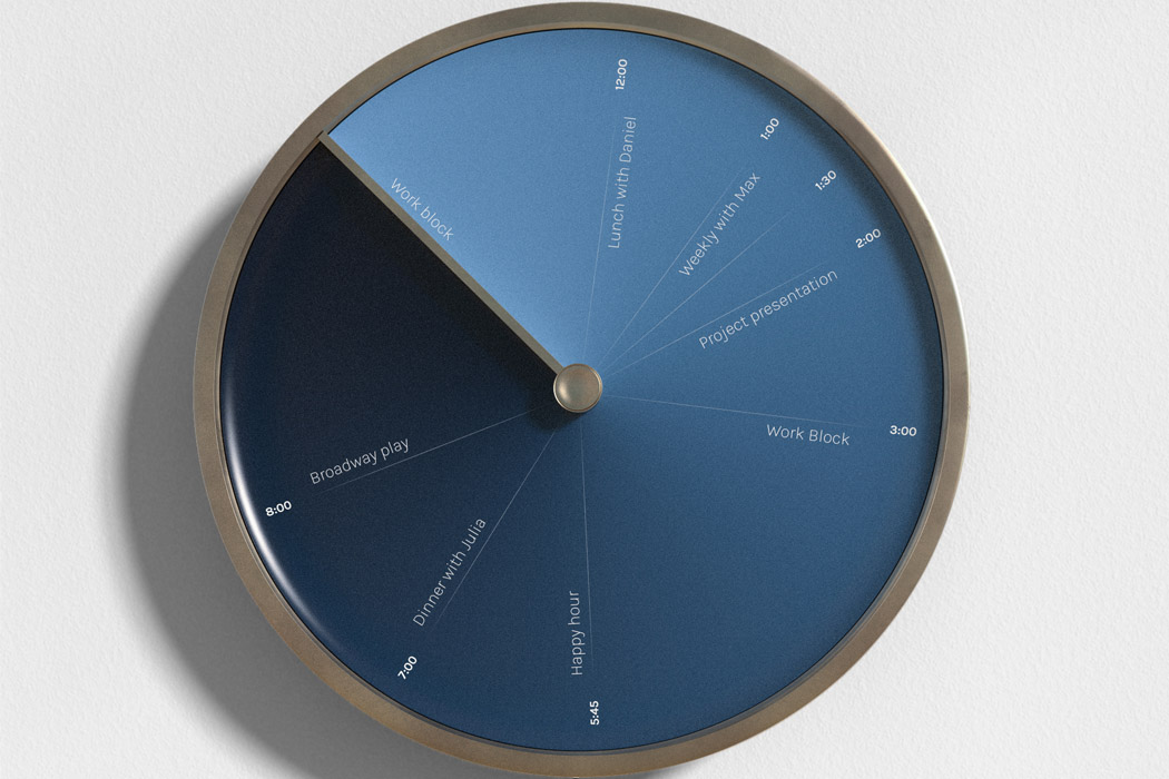 与您日历相结合,可以展示日常任务,从而提高WFH生产率的直观时钟---酷图编号1349526