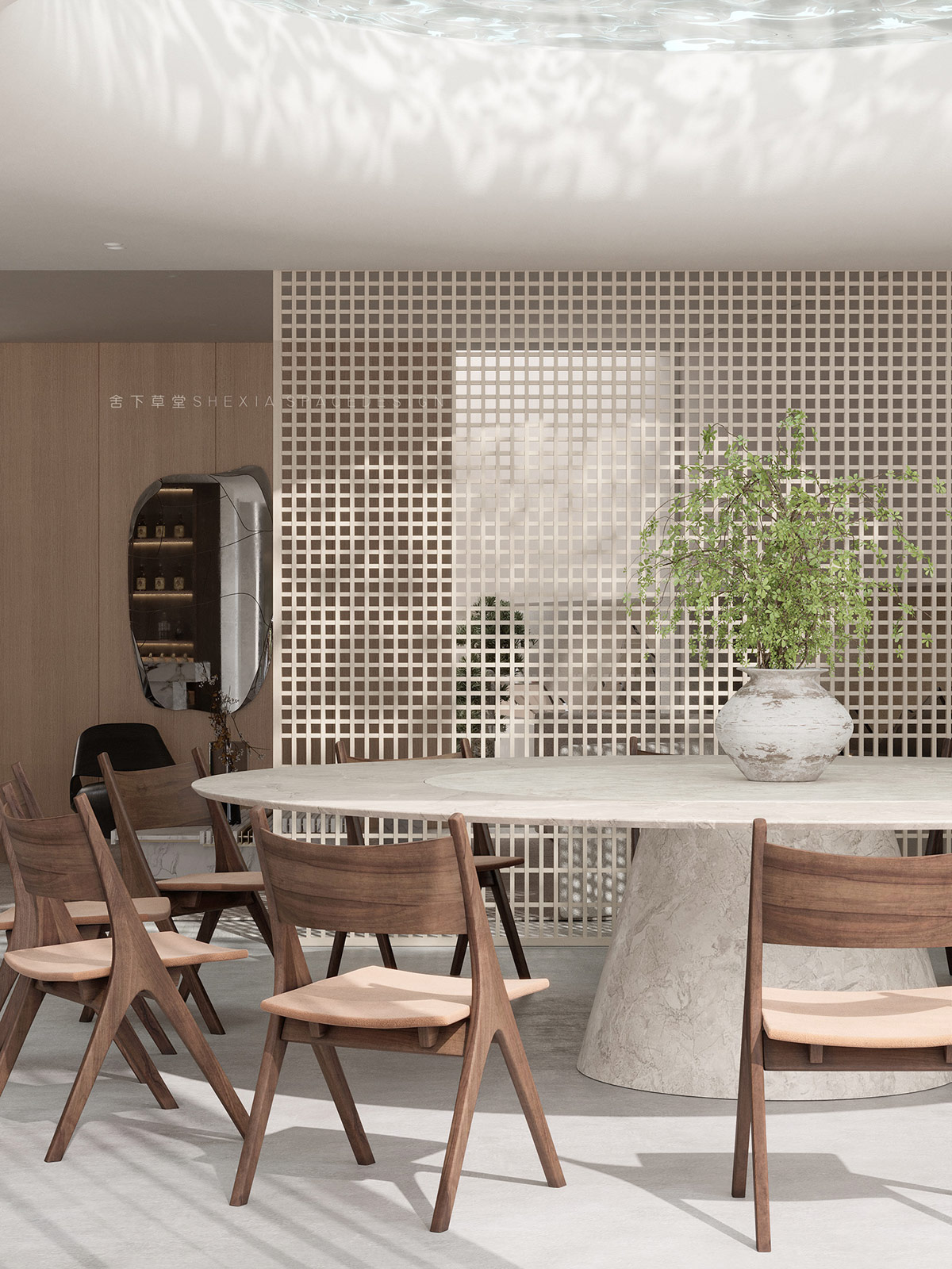 带有宁静调色板和明亮天窗的豪宅---酷图编号32