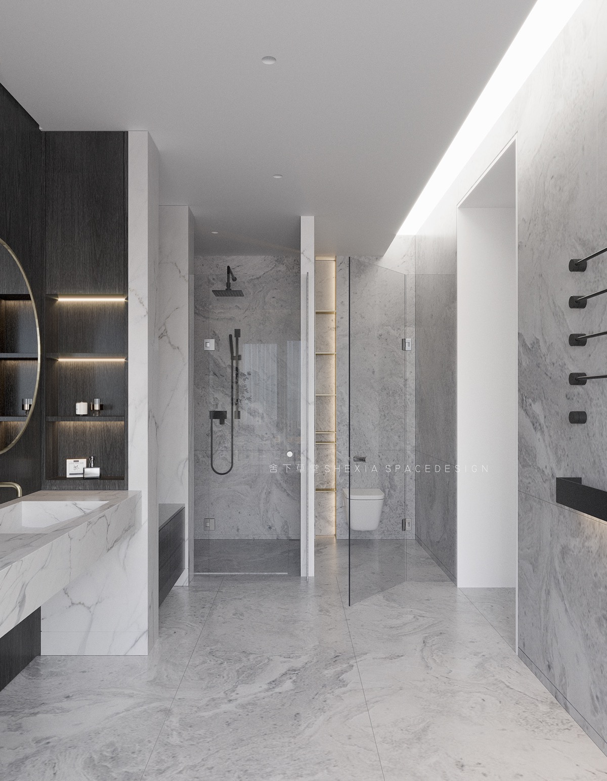 带有宁静调色板和明亮天窗的豪宅---酷图编号23