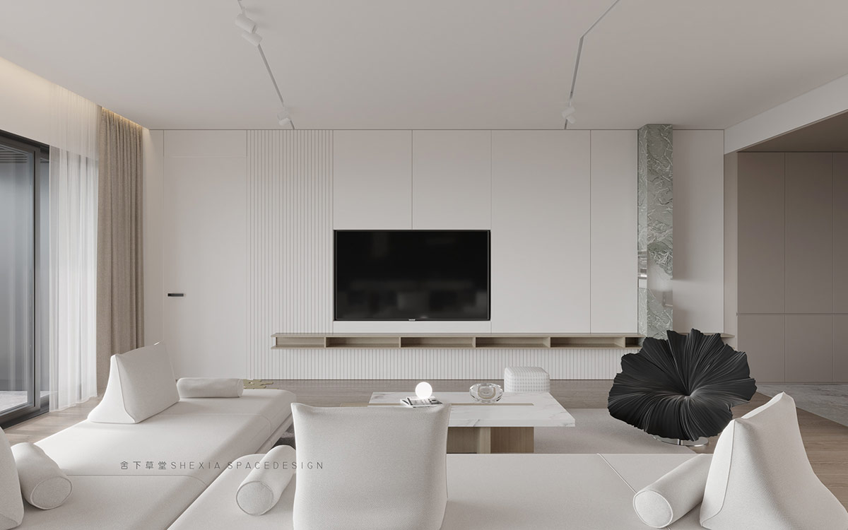 带有宁静调色板和明亮天窗的豪宅---酷图编号3