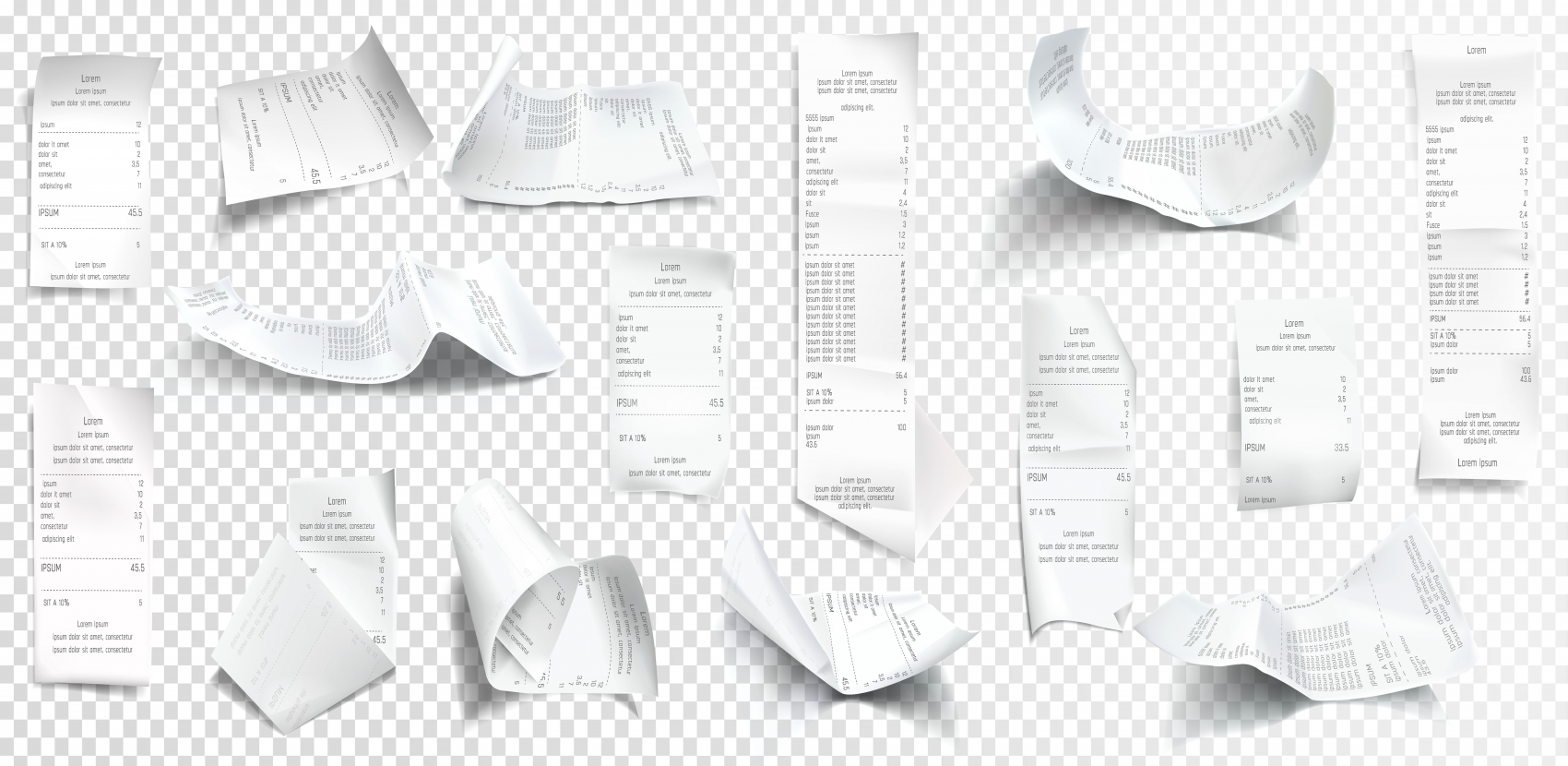 白色购物票据素材下载图片