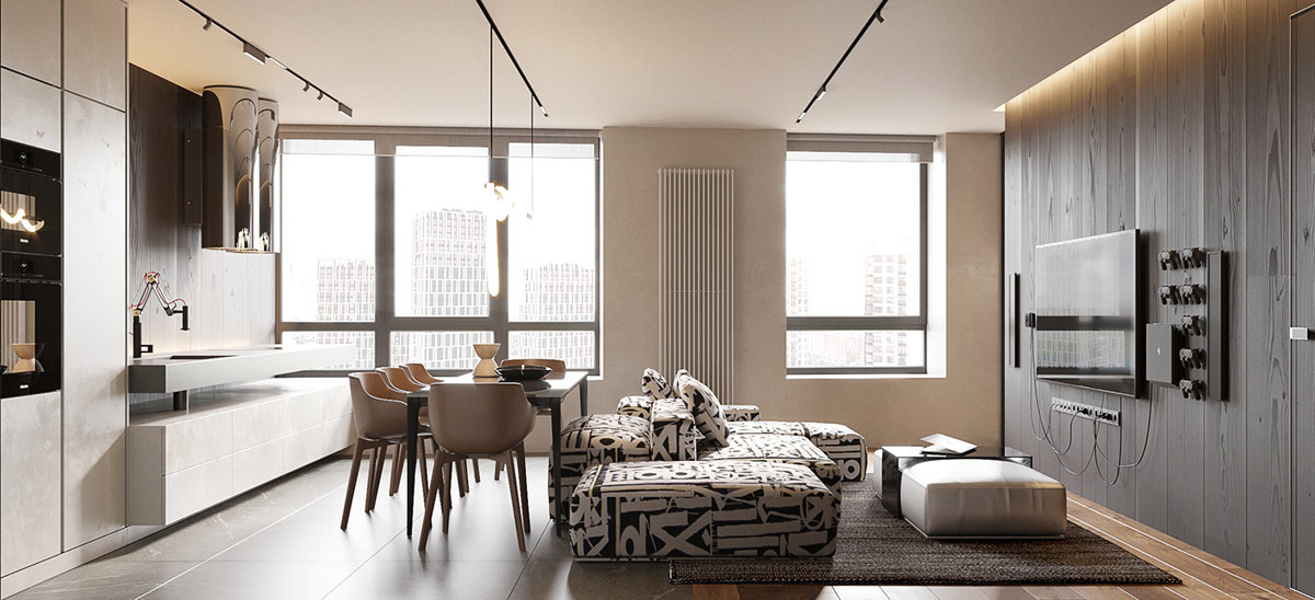 创意专业人士的艺术装饰公寓---酷图编号3