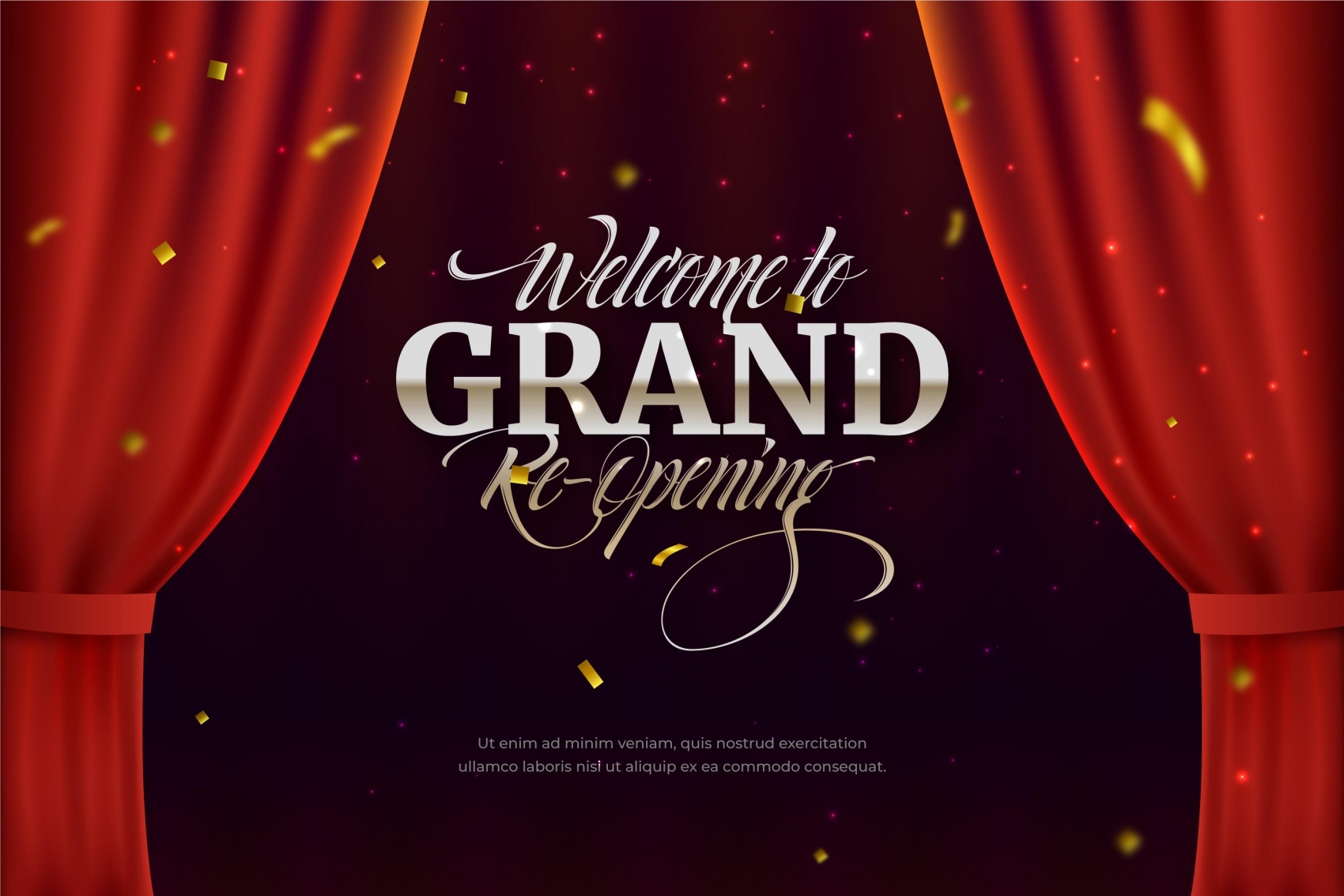 红色舞台开幕式帷幕窗帘素材下载图片