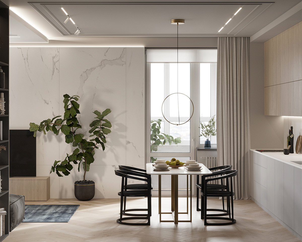 平衡了灰色和深蓝色的室内内饰---酷图编号33