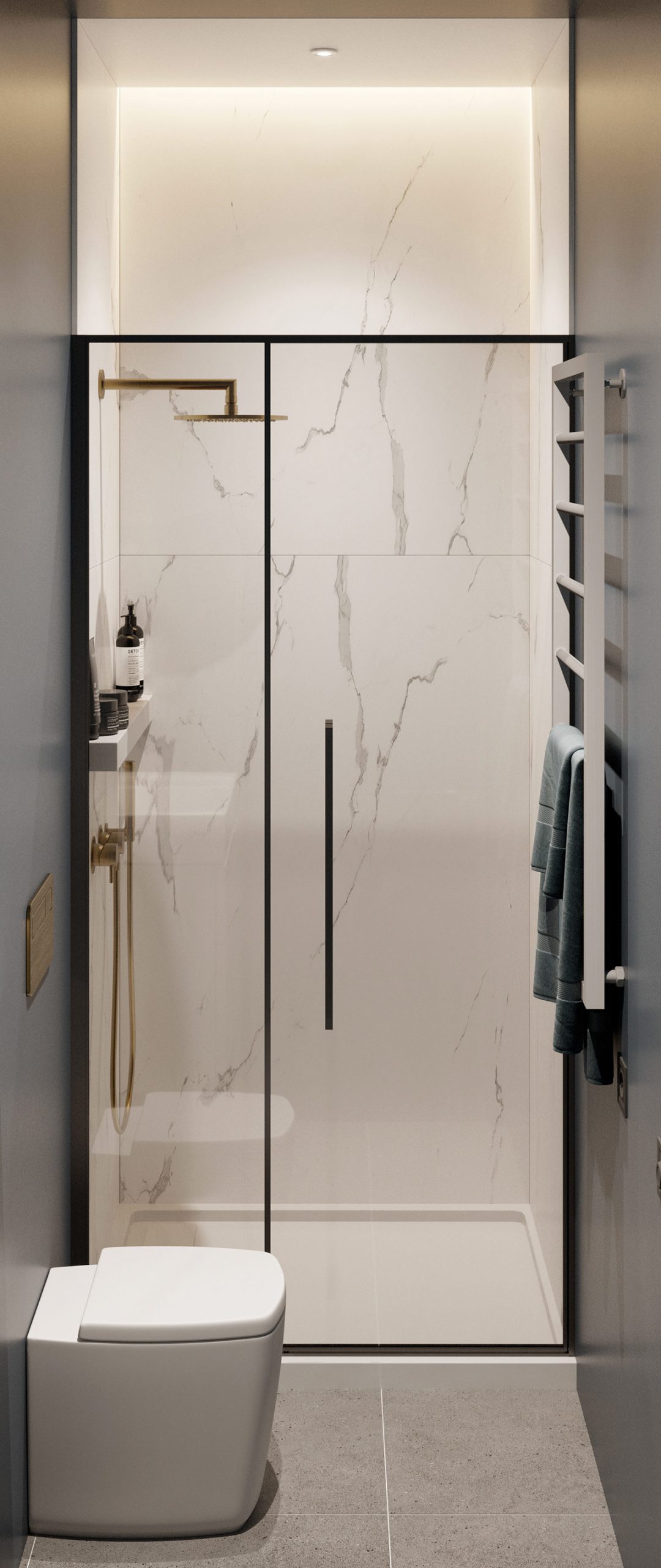 平衡了灰色和深蓝色的室内内饰---酷图编号26