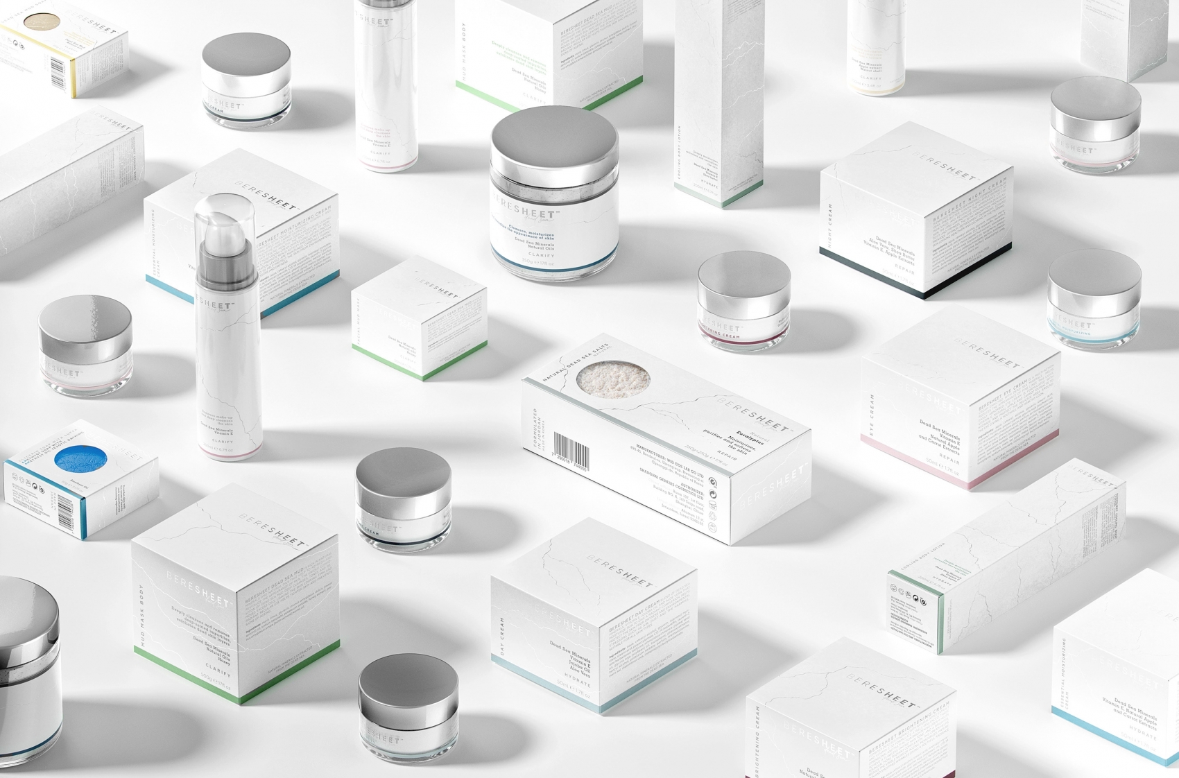 Beresheet死海盐和矿物化妆品品牌包装设计图片