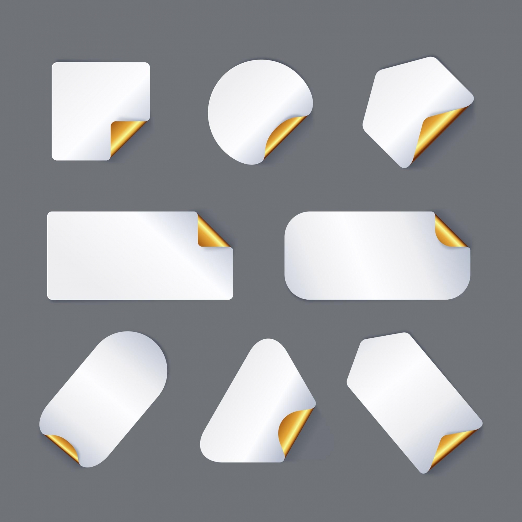 金箔卷边白纸素材下载图片