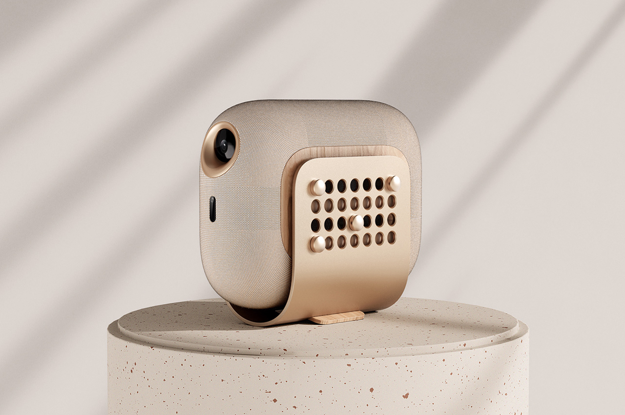 FOGIC-采用酷炫旋转机构可从地板投射到天花板的投影仪---酷图编号3