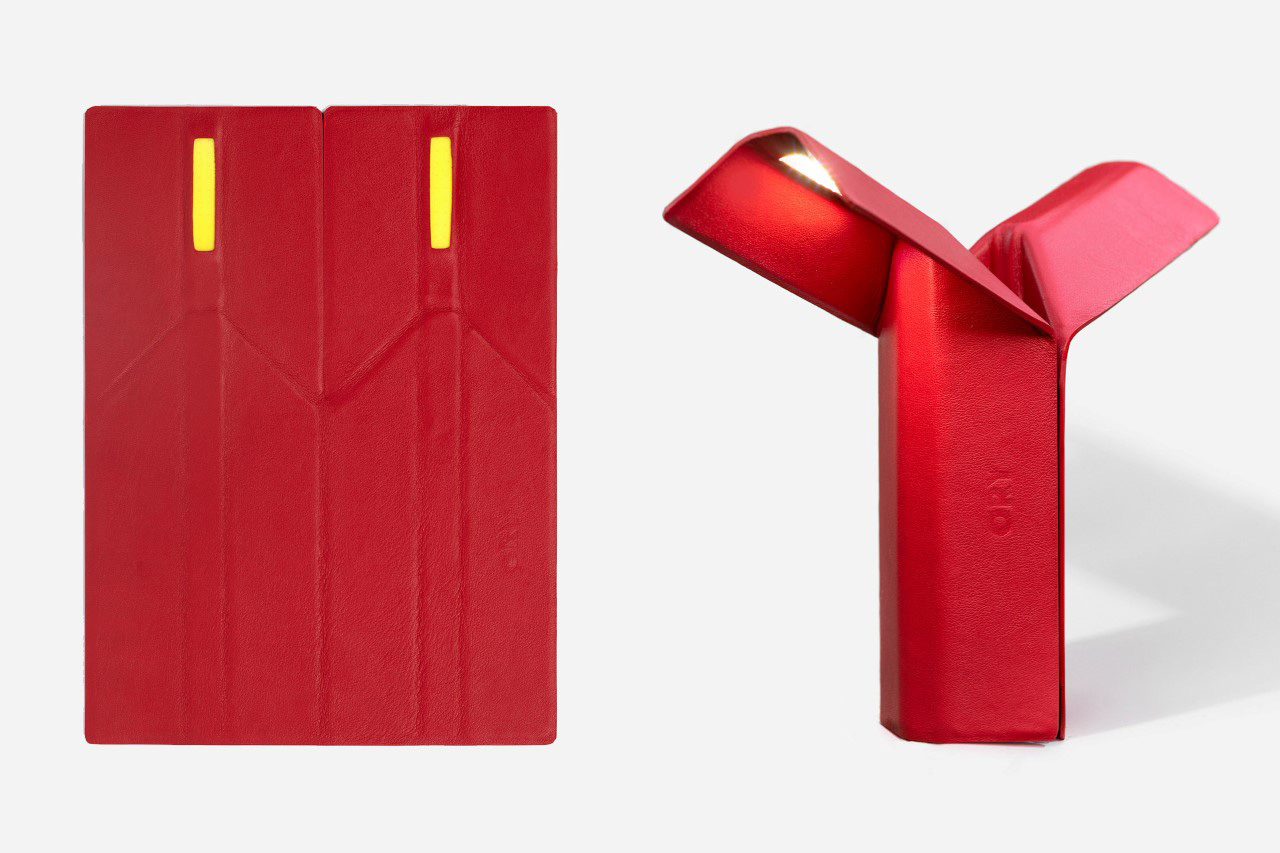 受折纸启发的灯在携带时可折叠成一张纸,并在您需要时打开为漂亮的台灯---酷图编号2