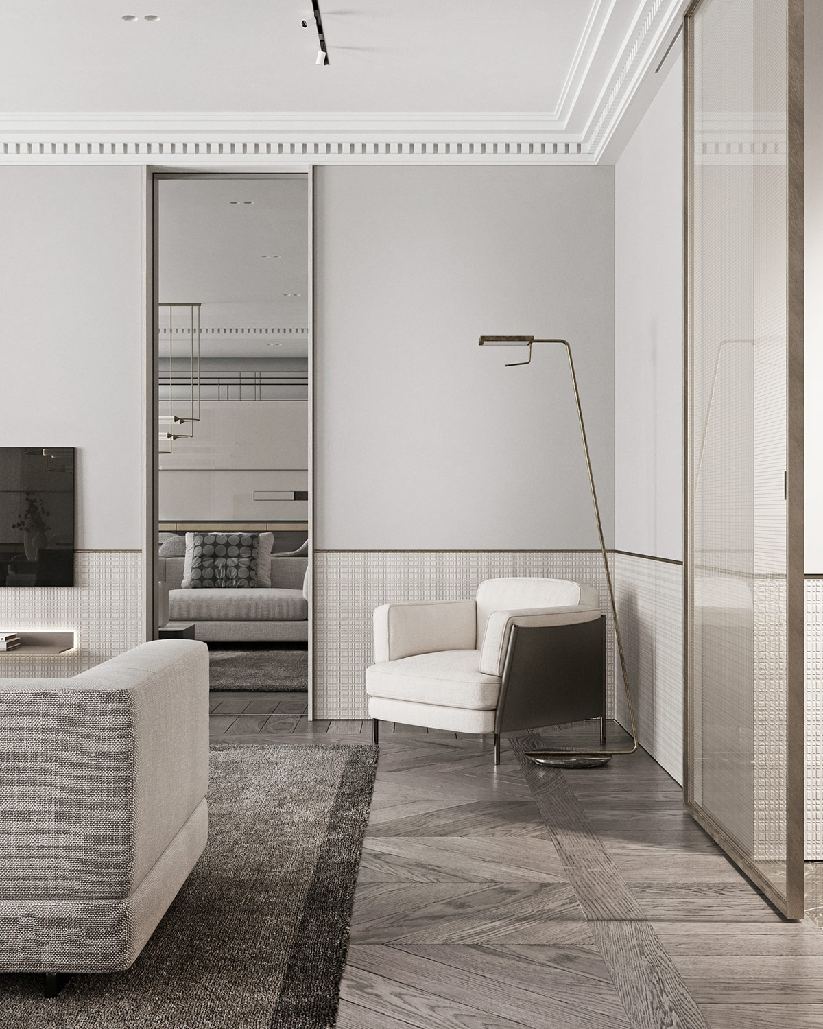 塑造现代灰色阴影内饰的空间设计---酷图编号23