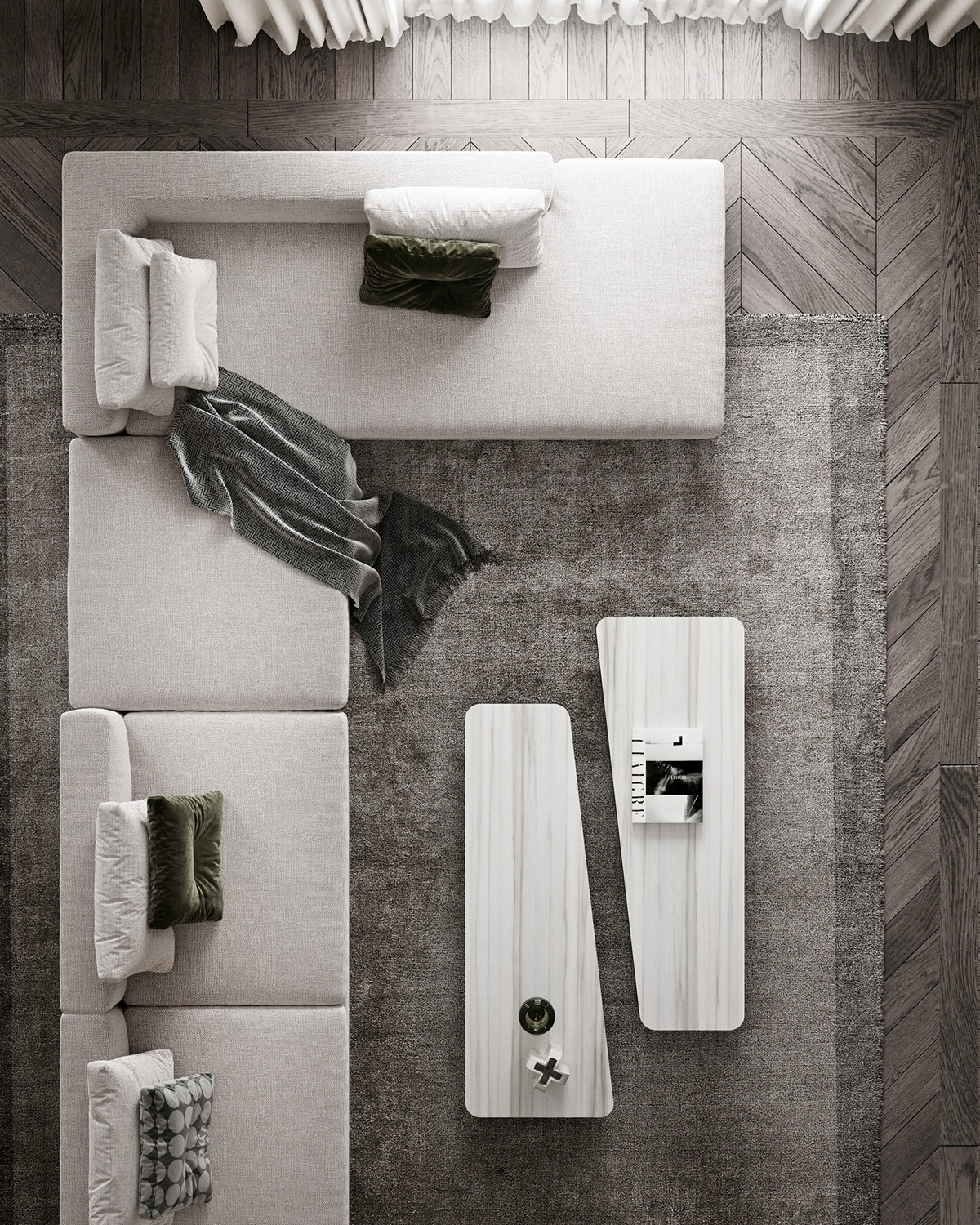 塑造现代灰色阴影内饰的空间设计---酷图编号17